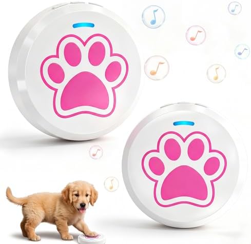 ChunHee Dog Bells to Go Outside – Bell for Dogs to Ring to Go Potty | Dog Door Bell with 5 Adjustable Volume & 36 Ringtones | Chew-Proof Dog Potty Bell | Bells for Dog Training to Go Outside