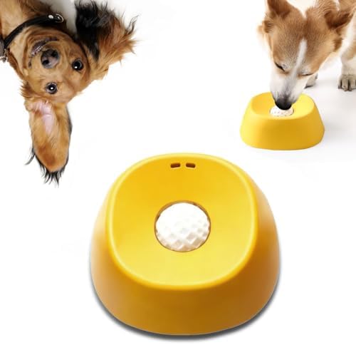 SOOPLEU Lick and Roll Bowl for Dogs – No-Mess Slow Feeder for Bone Broth, Yogurt & Supplements | Lick and Roll Bowl with Anti-Spill Rolling Ball | for Senior Dogs, New Puppies & Post-Op Nutrition