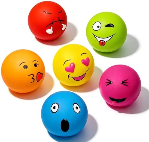 HOLYSTEED Latex Squeaky Dog Balls for Small Dogs, Mini Breed, 2" Round Toys