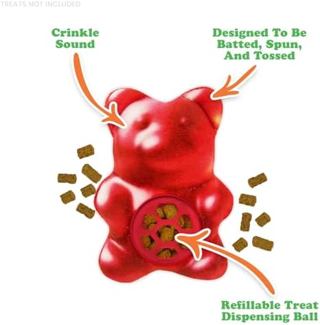 Meowijuana Knock 'n' Nibble Gummy Bear Treat-Dispensing Cat Toy