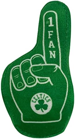 BEST PLUSH CAT TOY: NBA BOSTON CELTICS Complete Set of 3 piece Cat Toys filled with Fresh Catnip. Includes: 1 Jersey Cat Toy, 1 Basketball Cat Toy with Feathers & 1 #1 Fan Cat Toy. Beautiful Team LOGO
