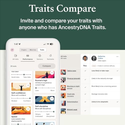 AncestryDNA + Traits Genetic Test Kit: Personalized Genetic Traits, DNA Ethnicity Test, Origins & Ethnicities, Complete DNA Test, Ancestry Reports