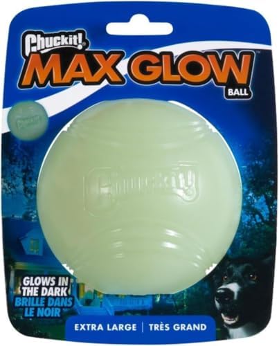 Chuckit! Glow in the Dark Bouncy Balls - Ball for Dogs, Dog Toy, Max Glow Balls - Extra-Large, 3.5 Inch (Pack of 12)
