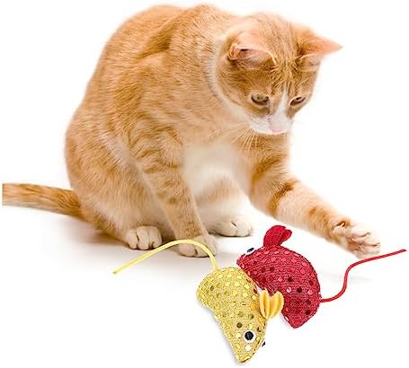 SUPVOX 4pcs Cat Mouse Toys Soft Cloth Mice for Kittens Interactive Chew Toys to Entertain Indoor Cats Lightweight Fun for Exercise