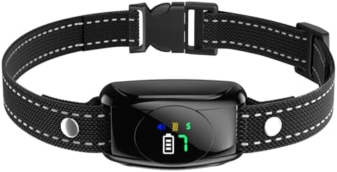 Bark Collar, No Shock Bark Collar with 5 Beep, Vibration & 7 Sensitivity