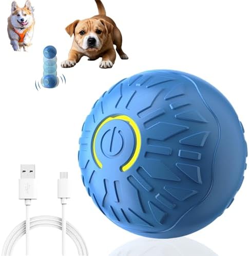 Interactive Dog Toys Dog Balls,Durable Motion Activated Automatic Rolling Ball Toys for/Small/Medium Dogs（Blue