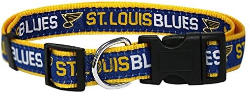 NHL Saint Louis Blues Collar for Dogs & Cats, Small. - Adjustable, Cute & Stylish! The Ultimate Hockey Fan Collar!
