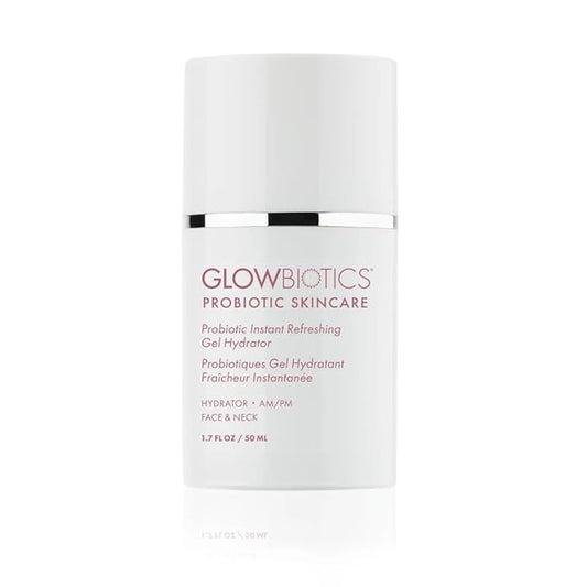 Glowbiotics Probiotic Instant Refreshing Gel Hydrator: Lightweight Moisturizer for Oily Skin, Restores Barrier & Calms Irritation with Vitamin C & Aloe Vera