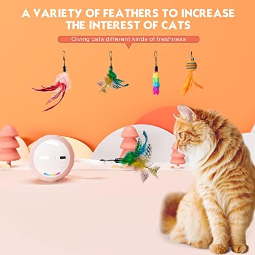 Upgraded 2.36 Inch Large Cat Toy With Touch&Voice Activation for Indoor Cat