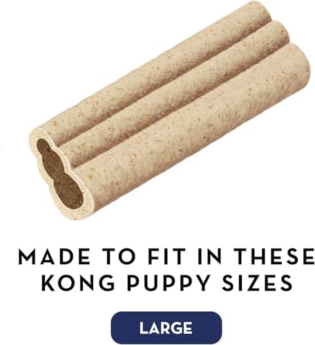 KONG Puppy Ziggies Dog Treats 2 Pack (Large, Original) - Teeth Cleaning Dog Treats for Puppies, Long-Lasting Chews, Works Classic Rubber Toys