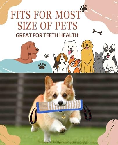 Clysoru Dog Tug Toy Tough Jute Bite Pillow Lasting Training Equipment Puppy to Large Dogs Interactive for Large and Small