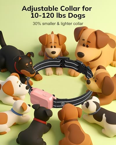 Dog Shock Collar - 4500FT Dog Training Collar with Remote, Soft Pink