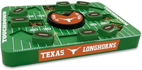 Pets First NCAA Texas Large Puzzle Toy - Interactive Dog Treat & Slow Feeding Toy