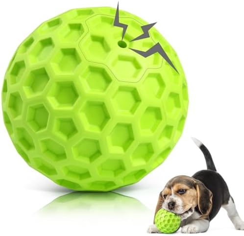 DISSKNIC Indestructible Squeaky Dog Balls Puppy Toys, Interactive Dog Toys for Small Dogs, Puppy Chew Toys for Teething and Relax, Dog Chew Toy Balls Small Dog Toys for Small Breed, Outdoor Dog Toys