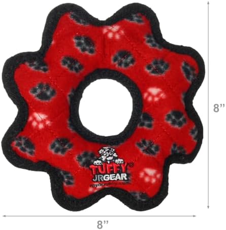 TUFFY® : 2 Pack Gear Ring Dog Toy: Ultra Durable Plush Toy with Multiple Layers & Reinforced Seams, Washable and Floats, Original Construction