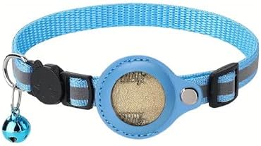 SEDLAV Small Collars for Cats with Bells & Airtag Case - Quality Nylon Dog Necklace in 5 Colors, Adjustable 8.7-13.8 inches - Pet Smart Tracker, Cat Collars Airtag, Reflective Strip, Quick Release Buc