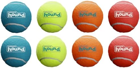 Outward Hound Squeaker Ballz Tennis Ball Dog Toy, X-Small, 1.5", 8-Pack | Squeaks & Bounces, Bright Colors, Interactive Fetch & Training, Indoor Outdoor, Moderate Chewers, Small Dogs (Under 15 lbs)
