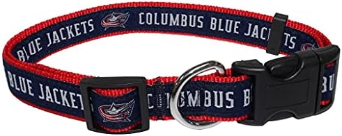 Pets First NHL Columbus Blue Jackets Collar for Dogs & Cats, Medium. - Adjustable, Cute & Stylish! The Ultimate Hockey Fan Collar!