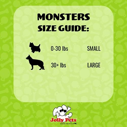 Jolly Pets Monster Ball Bouncing Dog Toy/Treat Holder, 2.5 Inches, Blue (Pack of 2)