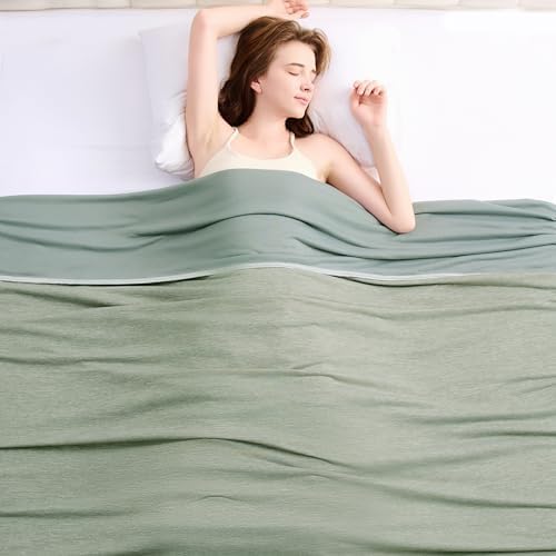Cooling Blanket for Night Sweats Absorbs Heat to Keep Adults, Children Cool on Warm Nights, Q-Max 0.5 Cooling Blankets for Hot Sleepers, Ultra-Cool Lightweight Sofa Throw Blanket (50"x70") | Absorbs Heat Cold Summer Blanket for Night Sweats & Menopause...