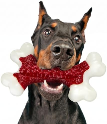 Kseroo Tough Dog Chew Toy for Aggressive Chewers 20-90lbs, Beef Flavor