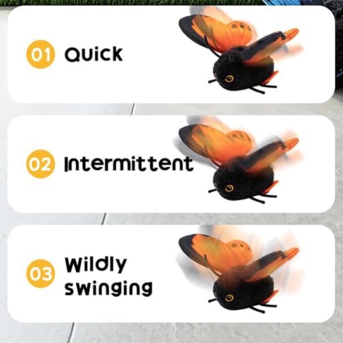 Smart Sensing Flapping Butterfly Toy Interactive Cat,Electric Cat Toy