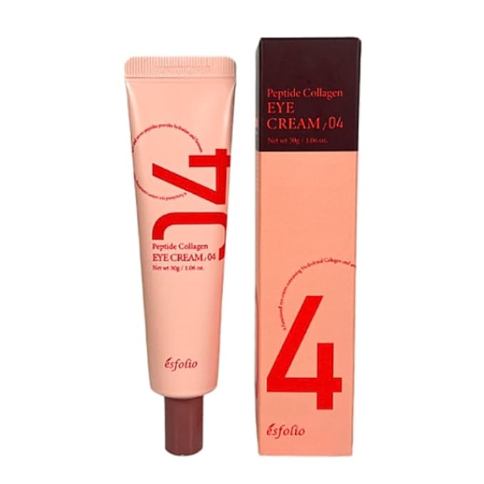 Esfolio Made in Korea Peptide Collagen Eye Cream – Hydrating Under Eye Cream for Dark Circles, Puffiness and Fine Lines, Nourishing & Firming Care for Delicate Skin Around the Eyes – 1.05 oz