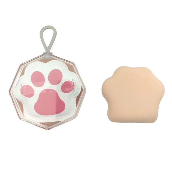 Cat's Paw Air Cushion Makeup Puffs, 3PCS Powder Puff Makeup Cushion Puff Foundation Sponge Blender Sponge for Liquid, Cream, and Powder with Storage Box