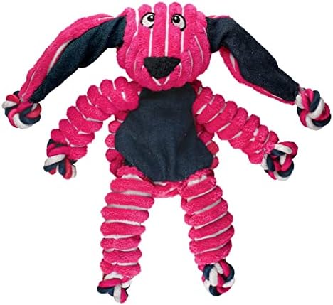 Kong Floppy Knots Rope and Plush Dog Toy, Bunny, Medium/Large