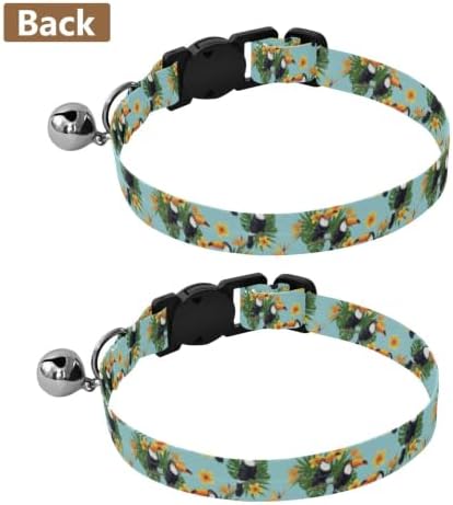 Tropical Toucans Easy to Clean Dog Collar 2 Pack Dog Collars for Small Dogs