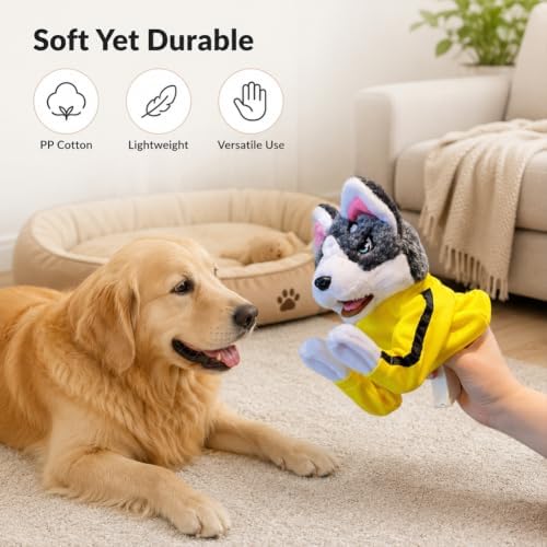 Dog Boxing Hand Puppet Squeaky Chew Toy, Interactive Pet Play Gift