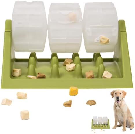 Dog Treat Dispenser, 360° Rotatable Cat Puzzle Toys Easy Cleaning Pet Slow Feeder Bowl, Interactive Toys for Dogs Cats