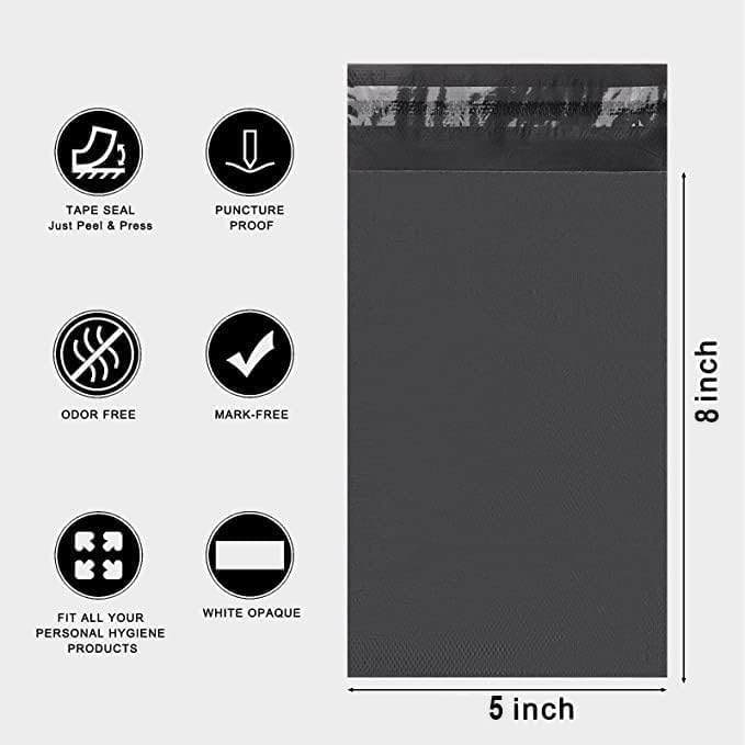 Sanitary Napkin Disposal Bags, Feminine Personal Disposal Bags | 500pcs Grey Opaque Bags, Sanitary Napkin Storage Bags for Sanitary Disposal, Tampons, Pads, and Liners