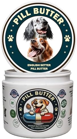 Peanut Butter Dog Pill Wrap - English Setter Label