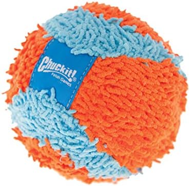 Chuckit! Kick Fetch Ball Dog Toy, Large (8 Inch) & Indoor Fetch Ball Dog Toy (4.75 Inch), Orange and Blue
