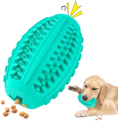Squeaky Dog Balls for Aggressive Chewers, Indestructible Squeaky Toys for Large Dogs, Treat Dispensing Toys Interactive, Treat Toy Ball, Super Chewer Toy Large Breed