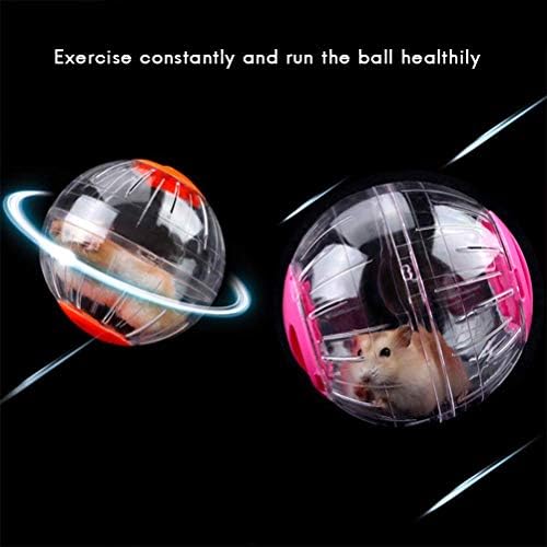 Mini New Cute Dwarf Hamster Running Ball 4.72 Inches Crystal Ball for Hamsters Small Silent Exercise Wheel Cage Accessories for Hamsters Less Than 4 inches 10 cm in Length (Orange)