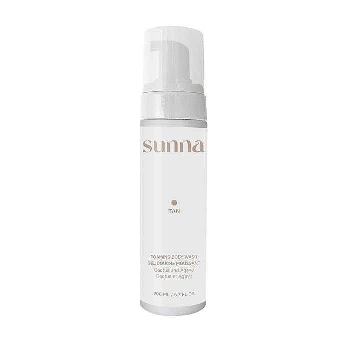 Cactus & Agave Foaming Body Wash by Sunna - Hydrating Cleanser - Packed with Antioxidants - Tan-Friendly Formula - Made in Canada - 200ml