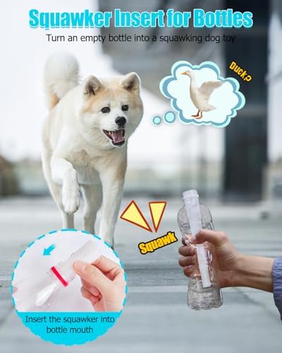 SCHITEC Squeaker for Water Bottle, [6 Pack] Squawking Tube to Turn Plastic Bottles into Squeaky Dog Toys