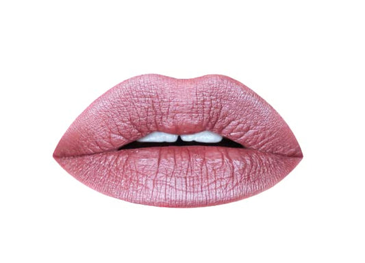 Aromi Dusty Rose Metallic Liquid Lipstick, Rosy Pink Lip Color for Women, Shimmery Finish, Long Lasting, Waterproof, Vegan (Pixie Dust)