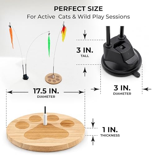 Cat Toys for Indoor Cats, Interactive Cat Toy Wand, Kitten Stuff, 18 Lures