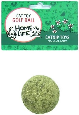 HomeLife Pet Catnip Ball Cat Toy – 100% Pure Natural Catnip from South Korea, Handmade Golf-Style Interactive Cat Toy for Indoor Cat Play, Exercise & Mental Enrichment