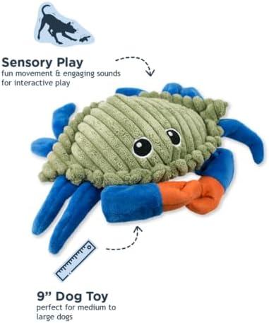 Tall Tails Plush Animated Moving Toy for Dogs, Crab