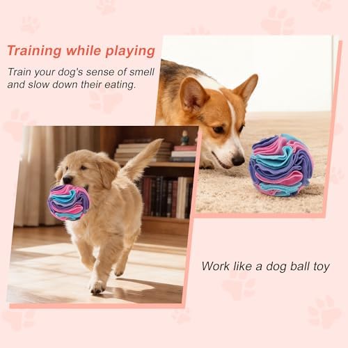 Snuffle Ball for Dogs, Interactive Dog Toys, Blue, Medium