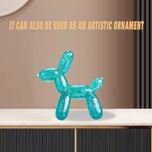 Durable Dog Chew Toy – Balloon Dog Shape, 6.14”for Medium & Large Dogs, Tough Plastic, Interactive Chew Toy for Boredom & Dental Health（Green）