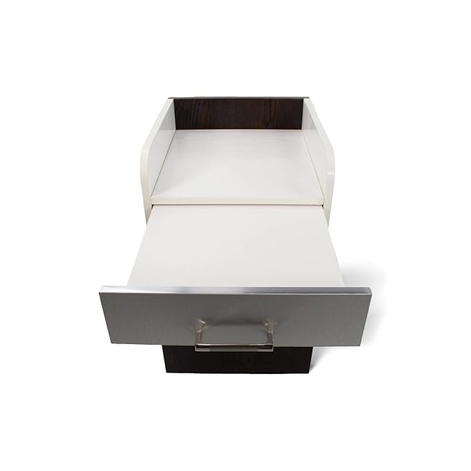 Milan Pedicure Trolley Pedi Rolling Cart Nail Salon Spa Storage Drawer, Dark Wood