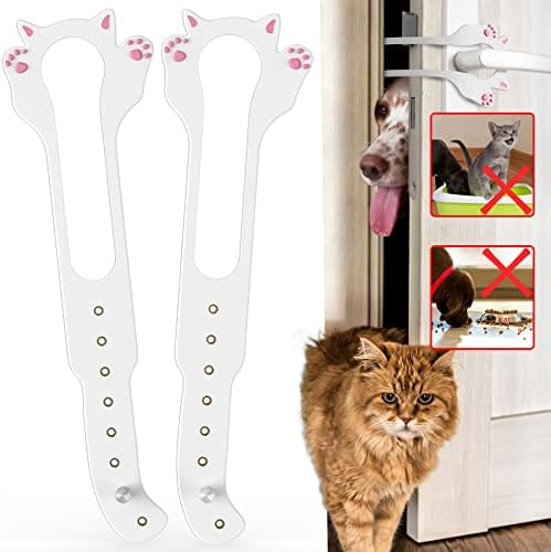 Elilier Cat Door Latch Holder, 8 Adjustable Sizes Stronger Cat Door Stopper | Keep Door Open 1.5" to 8", Let's Cats in and Keeps Dogs Out of Litter & Food, No Tool Required & No Wall Damage