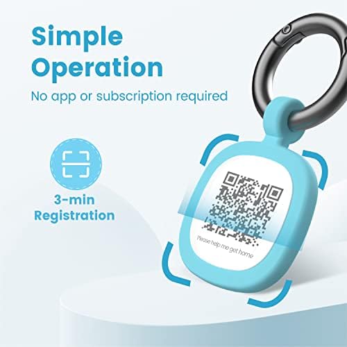 Pawaii Dog ID Tag, Silent Silicone QR Code Tag, Scan Alerts, No App, 1 Pack