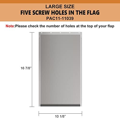 MIAOTONG Weather-Resistant Large Dog Door Replacement Flaps with Screws | Dog Door Flap Compatible with PetSafe Freedom Doggie Doors PAC11-11039, 10 1/8" x 16 7/8", Flexible, Durable, Easy to Install