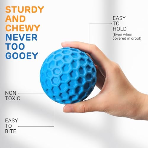 iPettie 4 Pack Honeycomb Dog Toys for Aggressive Chewers, Squeaky Chew Toys